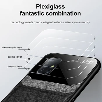 KEYSION Moda Caz de Telefon pentru Samsung Galaxy M51 M31 M21 Piele de Sticlă rezistentă la Șocuri Telefon Capacul din Spate pentru Galaxy M31S M30S