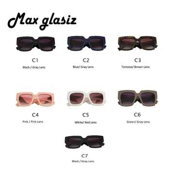 Max glasiz Brand de Moda Designer de ochelari de Soare Patrati Femei Barbati din Plastic de Epocă Ochelari de Soare UV400 Nuante Gafas