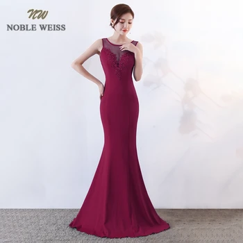 Rochii de bal 2019 negru/ivory sirena, aplicatii cu margele rochie de bal sexy vestidos de gala podea-lungime rochie de bal