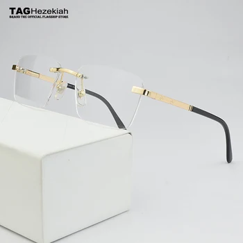 2021 nou Brand fără ramă de ochelari de vedere femei Ochelari Pătrați Cadru bărbați miopie calculator rame de ochelari Vintage Handmade designer tocilar