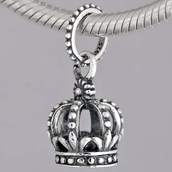 Original Vintage Nobil Splendoarea Coroanei Pandantiv Margele Se Potrivesc 925 Sterline De Argint Șirag De Mărgele Brățară Brățară Bijuterii