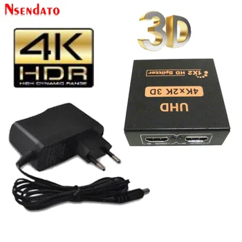 1 Din 2 UHD HD Splitter Adaptor 1X2 4Kx2K 30Hz Compatibil HDMI Switcher Converter Pentru DTS Dolby 3D 1080p HDTV 4K Monitor DVD