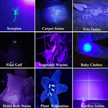 100 LED-uri UV Lanterna Lanterna cu Lumină Neagră 395 nM Ultraviolete Blacklight Detector de Urină de Câine de Companie Petele și Bug-uri de Pat