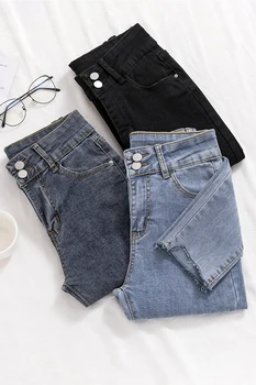 Jeans Femei blugi skinny femei plus dimensiune mama de blugi negri 2019 denim Stretch Pantaloni pentru femei