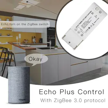 Smart home ZigBee 3.0 300W Variator de Lumina Comutator 3000W on/off Controller modul AC100-240V compatibil cu Amazon alexa SmartThing