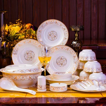 Gratuit sorbind 56pcs set de cină china set tacamuri din ceramică farfurii boluri de mâncare plăci