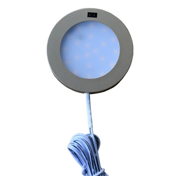Mini Rotund 12V 3W Parte Senzor de Miscare IR LED-uri Sub Cabinet Dulap Lumini Dulap Lampa Dulap de Bucătărie CONDUS în Jos Lumina