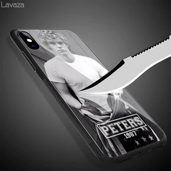 Lavaza Evan Peters sticla TPU Caz pentru iPhone XS MAX XR X 8 7 6 6S Plus