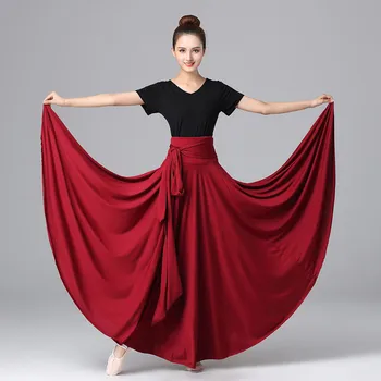 Femeile Spania Rochia Flamenco Folk Burta Tigan Solid Flamengo Balet, Dans De Performanță Costum Dans Spaniol Etapă Leagăn Vestido