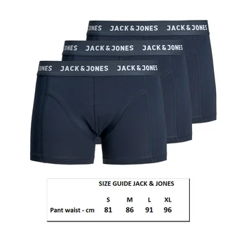 Jack & Jones barbati Nou 20/21 Pack 3 Boxer in culoarea albastru, 95% bumbac si 5% elastan, foarte moale si confortabil
