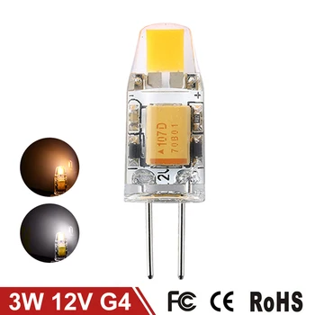 Mini G4 Lampa LED 3W 6W AC/DC 12V flux luminos COB LED G4 Bec 360 Fascicul de Unghiul Înlocuiți Lampa cu Halogen Candelabru Lumini