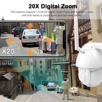 20X Zoom Impermeabil WiFi Pan/Tilt HD 1080P IP Camera IR Plin de Culoare Viziune de Noapte PTZ Camera de Supraveghere IP Camera