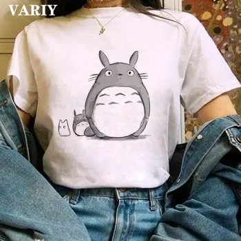 Anime drăguț Grafic Totoro Studio Ghibli Tricou Femei Harajuku Kawaii Miyazaki T-shirt ' 90 Tricou de Moda de Top Teuri de sex Feminin