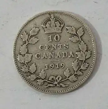 Canadian De Argint Moneda De 10 Cenți Vechi De Real Silver Original Monede De Colectie Monede