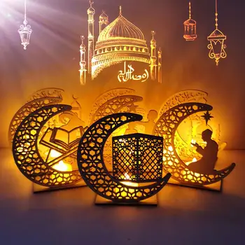 FENGRISE EID Lemn Pandantiv Eid Mubarak Ramadan Decor Pentru Acasă Ramadan Kareem Musulmane Islamice Festival Petrecere DIY Decoratiuni