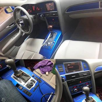 Auto-Styling 3D/5D Fibra de Carbon Auto Interior Consola centrala Culoare Schimbare de Turnare Decalcomanii Autocolant Pentru Audi A6 C6 2005-2011