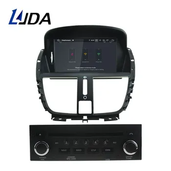 LJDA Android 10.0 Car DVD Player Pentru Peugeot 207 2007-2013 Navigatie GPS Stereo 1 Din Radio Auto 4G+64G WIFI Multimedia DSP