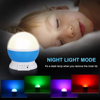 Creative Colorat Luminos Jucării Romantic Cerul Înstelat LED Lumina de Noapte Proiector Baterie USB Lampa de Noapte Ziua de Jucărie Pentru Copii