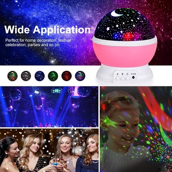 Creative Colorat Luminos Jucării Romantic Cerul Înstelat LED Lumina de Noapte Proiector Baterie USB Lampa de Noapte Ziua de Jucărie Pentru Copii