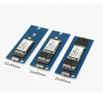 USB 3.0 Adaptor M. 2 SATA SSD Hard Disk HDD Extern Cabina de Caz Suport SATA pe bază de unitati solid state SSD pentru 2242/2260/2280 Spec.