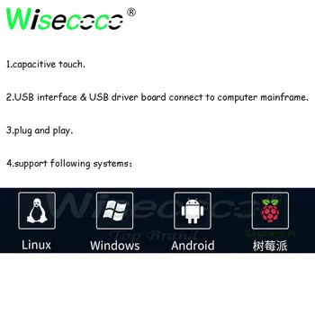 Wisecoco ecran tactil capacitiv de 15.6 inch 2k 4k fiecare rezoluție universal ,pentru 15.6 inch ecran lcd suport Android Windows