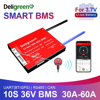 Inteligente BMS 10 30A 40A 60A UART 485 Bluetooth pentru 36V Li-ion Baterie de Stocare a Energiei Cu Echilibru