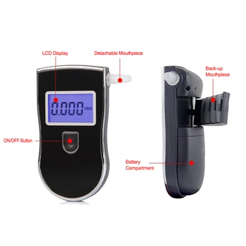 Profesionale Alcool Tester Etilotest Digital Display LCD Respirația Analizor Portabil de Alcool Dispozitiv de Detectare pentru Șoferi