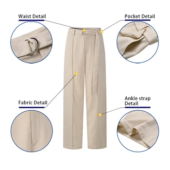 Biroul Doamnelor Pantaloni Largi Picior Femei'Trousers Plus Dimensiune VONDA 2021 Casual Fundul Fermoar Drept Streetwear Pantaloni Femei Pantalon