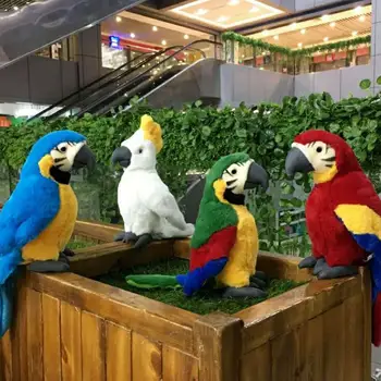25cm petrecere de Craciun festivalul de Simulare de Pluș Papagal Pasăre de Pluș Umplute Papusa Copii Jucărie Realist Tabelul Canapea, Masă Decor Nou