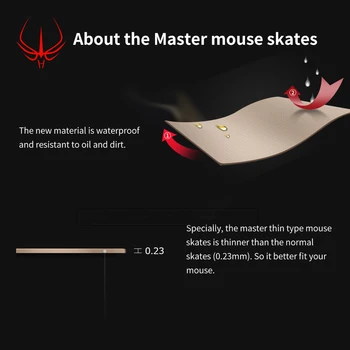 Hotline Jocuri 4.0 Nivel de Master Mouse-ul Patine Picioare Mouse-ul Pad Înlocuire Picioare pentru Logitech G900 Mouse-ul 0.23 mm/0,6 mm Grosime