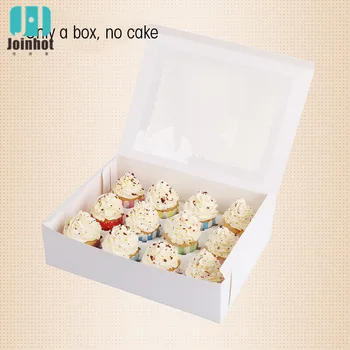 5 buc cupcake cutie cu fereastra Albă de hârtie kraft Maro Cutii Desert Mousse de box Cupa Tort Titularii angrosiști Personalizate
