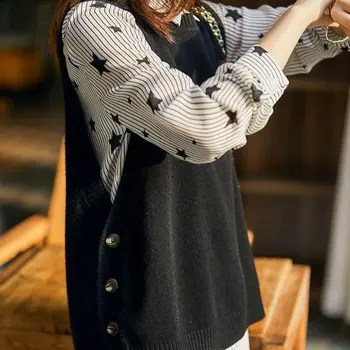 O-Gât Tricotate pentru Femei Pulover fără Mâneci Pulover de Culoare Solidă Vrac se Potrivi Uza coreean Pulover Moda de Iarna Femei 2021