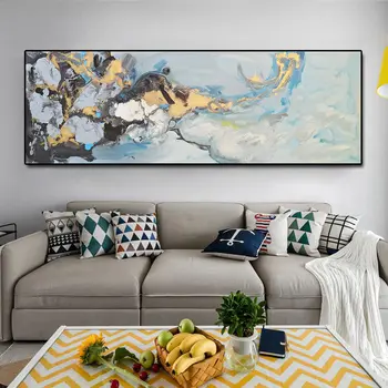 210x70cm Un Panou Decorativ de Perete Imagini Abstracte Acuarelă Canvas Tablou Modern Home&Living Decorul camerei Postere, Printuri