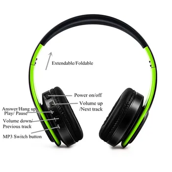 Noile Portabile, fără Fir, Căști Bluetooth Cască /Căști Pliabile Stereo Audio Mp3 Reglabil Căști cu Microfon pentru Muzică