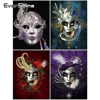 EverShine 5D DIY Diamant Pictura Pătrat Complet Nou-veniți Masca Diamond Mozaic Plin de Broderie cu Mărgele Imagine Kituri Manual Hobby