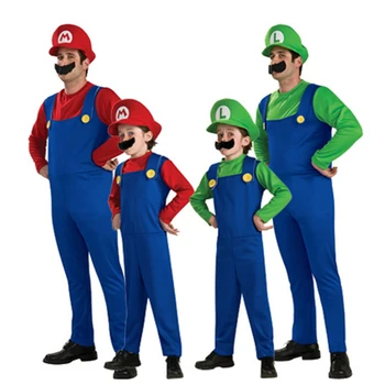 Copii Băieți Fete Super Mario Brothers Costume Instalator de imbracat Formal Cosplay pentru Copii Petrecere de Halloween Purta