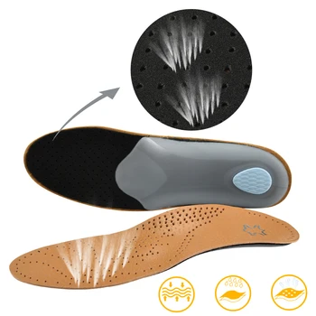 Piele Branț Ortopedice pentru Picior Plat Corector Suport Arc Ortezare Pantofi Tălpi X/O Picior de Corecție a Introduce Talpa Pad