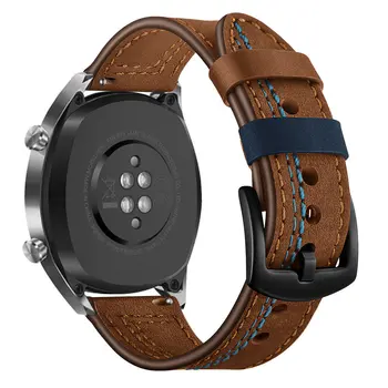 Pentru Huawei Watch GT 2 1/2 Pro Sutura Curea din Piele Bratara 20MM 22MM Watchband pentru Samsung Galaxy 3 41mm/45mm/42/46mm/Active 2