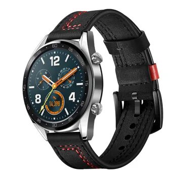 Pentru Huawei Watch GT 2 1/2 Pro Sutura Curea din Piele Bratara 20MM 22MM Watchband pentru Samsung Galaxy 3 41mm/45mm/42/46mm/Active 2