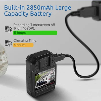 Boblov KJ21 Cam Corp HD 1296P Video Recorder 64GB de Stocare de Securitate aparat de Fotografiat Viziune de Noapte IR Portabil Mini Video Camera de Poliție
