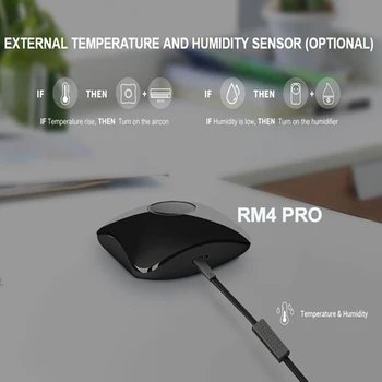 Broadlink RM4 PRO Wifi IR RF Telecomanda Universala Home Smart Remote Controller HTS2 Temperatură și Senzor de Umiditate de Lucru cu Alexa