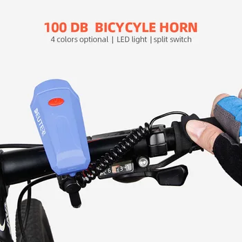 5 Moduri de Lumina LED-uri de Biciclete Clopot de 100 db Tare Timbrul Electronice Ciclism Aer Alarma Bicicleta Ghidon Inele Bell Corn Accesorii pentru biciclete