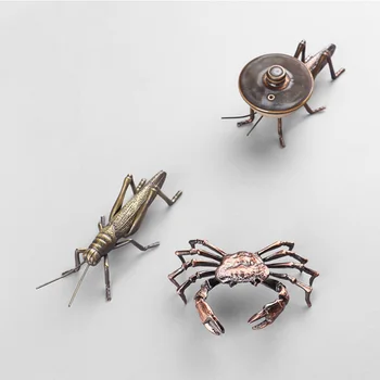 2017 Acasă Decorare Accesorii de Ceai de Companie Manual Ceainic capacul suportului de Metal Ceai Animale de companie cupru Pur crab ant lăcuste desktop decor