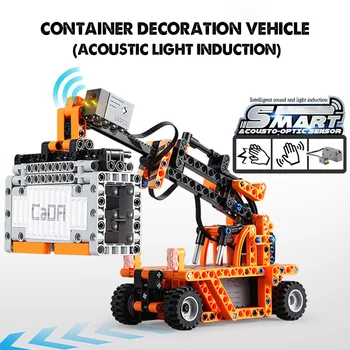 634PCS Port Inginerie Camion Blocuri de Constructii Tehnice Stivuitor Container Lift Cărămizi Masina de Oras Jucarii Pentru Copii