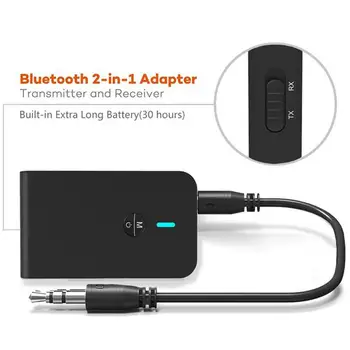 Upgrade-ul BT-6 Bluetooth5.0 Transmițător Receptor Wireless Audio Adaptor Pentru TV, PC-uri Auto pentru Căști Auto 3.5 3.5 mm AUX Receptor de Muzică