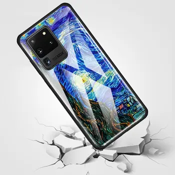 Sticla Caz de Telefon Pentru Samsung Galaxy S20 FE S21 Ultra 5G S10e S10 S9 S8 Plus Coque Funda Capa Van Gogh Starry Sky