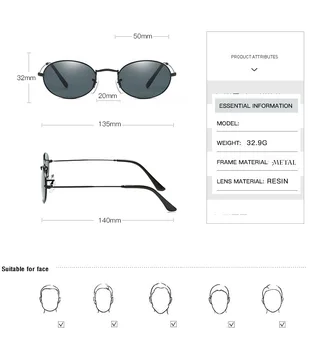 Mici, Ovale Oglindă ochelari de Soare Pentru Femei de Lux 2020 Barbati de Brand Designer de Ochelari Nuante Doamnelor Aliaj Ochelari de Soare UV400 Ochelari de vedere