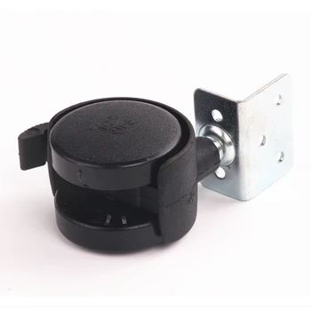 4BUC/Set Negru din Plastic 40 mm Înlocuire Unghi de Frână Roți Pivotante Scaun de Birou Roți Mobilier Hardware Rulare Roller Rolă