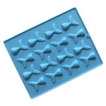 2 BUC 16 Grile Non-Stick de Tort Fondant Matrite 3D în Formă de Sirenă Cozi de Ciocolată cu Jeleu Bomboane Mucegai Cupcake DIY Instrument de Copt