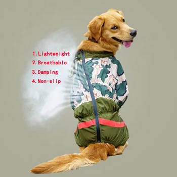 Animale De Companie Câine Mare Impermeabil Combinezon Impermeabil Respirabil Haine Pentru Mediu Mare Fata De Caini Haina De Ploaie Bulldog Francez Labrador Mantie